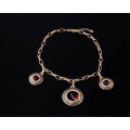 Ensembles de bijoux en cristal rond rouge vintage rubis (C-XSST0022)